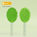 Green Pet Durian Massage Comb 2-Pack - Cat Deshedding Brush with Dual-Sided TPR Design for Soft Skin and Fur Cleaning