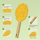 Green Pet Durian Massage Comb 2-Pack - Cat Deshedding Brush with Dual-Sided TPR Design for Soft Skin and Fur Cleaning