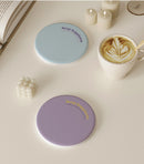 2 Pcs Blue Quick-Dry Natural Diatom Mud Coaster - Absorbent Bathroom Sink Mat for Kitchen and Washroom Use