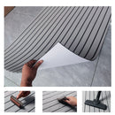 Grey Striped EVA Boat Deck Mat - Waterproof Non-Slip Flooring for Yacht, Boat, and Outdoor Use(2400x450x6mm)