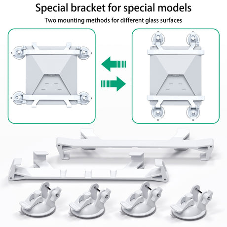 White Star Mini Car Suction Mount Bracket - Universal Glass Mount for Roof, Skylight, and Vehicle Windows