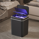 Black Smart Sensor Trash Can – 20L Capacity, Touch-Free Operation with Odor-Blocking & Waterproof Design