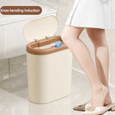 Grey Smart Sensor Trash Can – 15L Capacity, Compact Design for Home Use with Automatic Induction Opening(Three sensor modes)