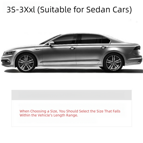 Silver 3S Universal Car Cover – 170T Taffeta Fabric, All-Weather Protection for Cars(4100×1700×1500MM)