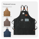 Grey 16-ounce Heavy-Duty Canvas Apron – Durable, Waterproof & Oil-Resistant Kitchen Workwear for Cooking and Crafting