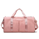 Pink Large Capacity Travel Duffel Bag – Wet & Dry Separation, Shoe Compartment, and Luggage Sleeve for Gym, Yoga, and Short Trips