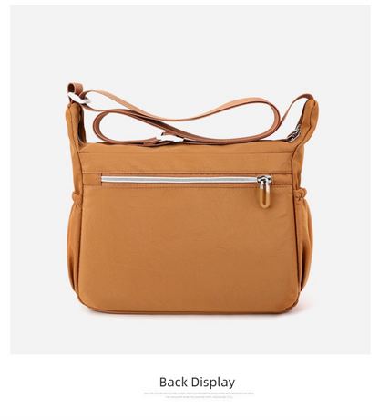 Black Multi-Pocket Lightweight Nylon Crossbody Bag – Stylish, Functional, and Spacious Shoulder Bag for Women