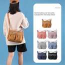Grey Multi-Pocket Lightweight Nylon Crossbody Bag – Stylish, Functional, and Spacious Shoulder Bag for Women