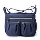 Dark Blue Multi-Pocket Lightweight Nylon Crossbody Bag – Stylish, Functional, and Spacious Shoulder Bag for Women
