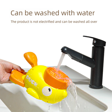 Yellow Interactive Duck-Shaped Automatic Pet Feeder – Smart Treat Dispenser for Cats & Dogs with 3 Adjustable Port Sizes