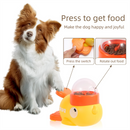 Yellow Interactive Duck-Shaped Automatic Pet Feeder – Smart Treat Dispenser for Cats & Dogs with 3 Adjustable Port Sizes