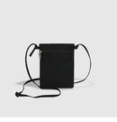 Black Minimalist Lightweight Nylon Crossbody Phone Bag - Compact & Stylish for Women