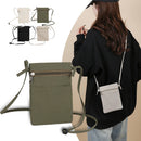 Black Minimalist Lightweight Nylon Crossbody Phone Bag - Compact & Stylish for Women