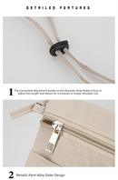 Dark Beige Minimalist Lightweight Nylon Crossbody Phone Bag - Compact & Stylish for Women