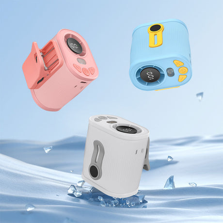 Red High-Speed Mini Clip Fan with 360° Rotation – Portable, Rechargeable & Multi-Functional Cooling Solution