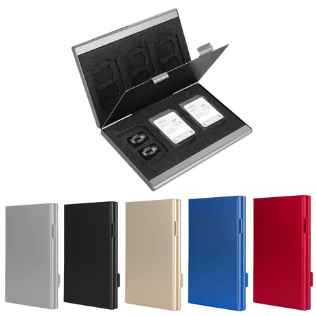 Gold High-Quality Aluminum SD & TF Card Case – Premium Storage Solution for Memory Cards(Memory card not included)