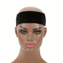 3-Pack Black Velvet Wig Headband – Soft, Stretchy & Secure Lace Wig Band for Seamless Hairpiece Fit