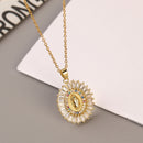 European & American Fashion Geometric Square Pendant Necklace Set – Rose Gold Plated Copper with Zirconia, 2-Piece Layered Lockbone Chain