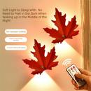 2 Pcs Maple Leaf Smart LED Night Light – Battery-Powered Motion Sensor with Remote Control & Color Changing