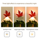 2 Pcs Maple Leaf Smart LED Night Light – Battery-Powered Motion Sensor with Remote Control & Color Changing