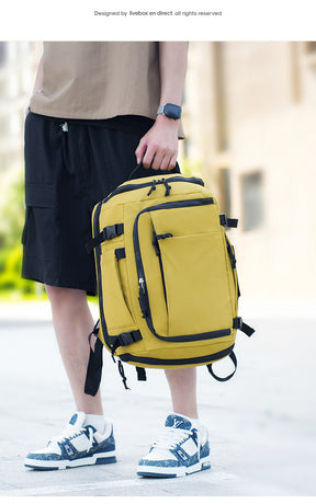 Green Stylish & Spacious Backpack – Lightweight, Expandable Travel & Daily Use Rucksack (31×20×43cm)