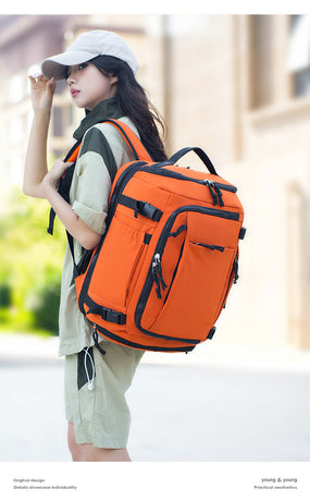 Green Stylish & Spacious Backpack – Lightweight, Expandable Travel & Daily Use Rucksack (31×20×43cm)