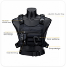 Black Outdoor Tactical Chest Pack – Lightweight Running & Hiking Vest for Men (27×17×5cm)