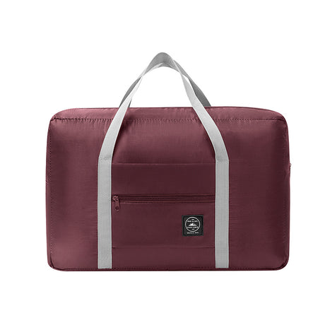 Dark Red Foldable Travel Duffel Bag – Lightweight, Waterproof Oxford Fabric Storage Bag for Short Trips, Moving(5-Piece Set)