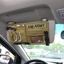 2 Pcs Black Car Sun Visor Organizer – Multi-Purpose Tactical Storage Bag for Tools, Cards & Gear
