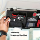 2 Pcs Black Car Sun Visor Organizer – Multi-Purpose Tactical Storage Bag for Tools, Cards & Gear