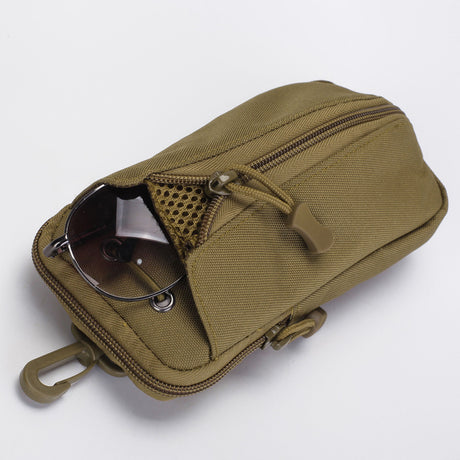 Dark Green camouflage Multi-Functional Outdoor Water Bottle & Phone Pouch – Tactical Zippered Waist Pack for Travel, Hiking, and Daily Use