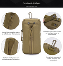 Dark Green camouflage Multi-Functional Outdoor Water Bottle & Phone Pouch – Tactical Zippered Waist Pack for Travel, Hiking, and Daily Use