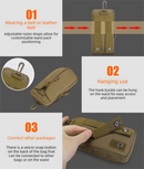 Dark Green camouflage Multi-Functional Outdoor Water Bottle & Phone Pouch – Tactical Zippered Waist Pack for Travel, Hiking, and Daily Use