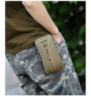 Dark Green camouflage Multi-Functional Outdoor Water Bottle & Phone Pouch – Tactical Zippered Waist Pack for Travel, Hiking, and Daily Use