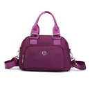 Purple Large Capacity Single Shoulder Bag – Waterproof Nylon Tote with Adjustable Strap, Multi-Functional Design for Everyday Use