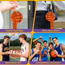 White DIY Volleyball Keychain – Acrylic Ball Pendant with Nylon Rope, 2-Pack
