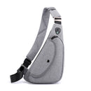 Grey Men's Nylon Fabric Chest Bag – Lightweight, Waterproof & Multi-Functional Crossbody Sling Bag