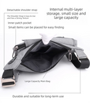 Grey Men's Nylon Fabric Chest Bag – Lightweight, Waterproof & Multi-Functional Crossbody Sling Bag