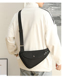 Black Men's Nylon Fabric Chest Bag – Lightweight, Waterproof & Multi-Functional Crossbody Sling Bag