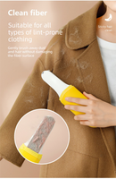 Yellow Multifunctional Banana-Shaped Lint Remover – Portable Sticky Hair Cleaner with 6 Replaceable Rolls