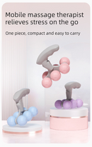 Purple Portable 6-Wheel Massage Roller – Quiet, Compact Muscle Relief Tool for Neck, Back, Legs & Shoulders