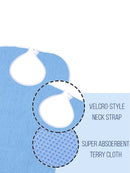 Grey Anti-Stain Feeding Apron with Pocket – Adjustable Care Bib for Elderly & Disabled Adults (2-Pack)
