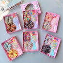 Style 4 Boxed Hair Tie Set with Pink Rubber Bands, Cute Hair Accessories & Mini Comb – Perfect Gift for Girls