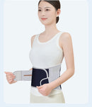 Size L Grey Wide Breathable Lumbar Support Belt  – Adjustable Back Brace for Pain Relief & Posture Correction