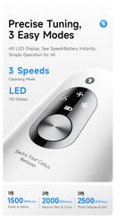 White 2-in-1 Electric Foot Care Device – Cordless Callus Remover & Skin Polisher with Dual Heads