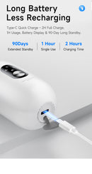 White 2-in-1 Electric Foot Care Device – Cordless Callus Remover & Skin Polisher with Dual Heads