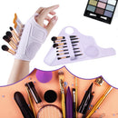 2pc Multi-Functional Silicone Makeup Artist Wristband - Wearable Palette, Brush Holder & Cleaner(blue)