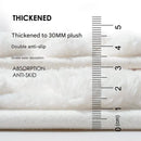 Luxury Plush Memory Foam Bath Mat with Foot Drying Panel - Super Absorbent & Non-Slip Bathroom Rug(Checkered beige)