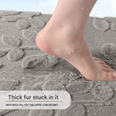 Plush Embossed Leaf Bath Mat - Ultra Soft, Absorbent & Non-Slip Bathroom Rug(Dark gray 50*80㎝)