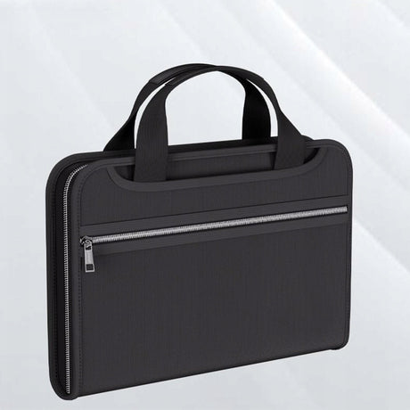 Fireproof & Waterproof Expanding File Folder Organizer with Zipper - Large Capacity Document Safe Bag(Silver zipper handle model)